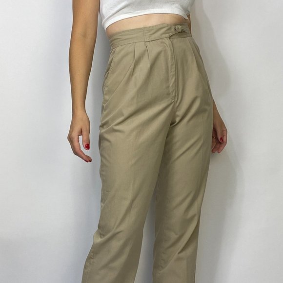 Vintage 80s High Waist Pants with ASYMMETRICAL Belt! 29 Waist - Picture 3 of 5